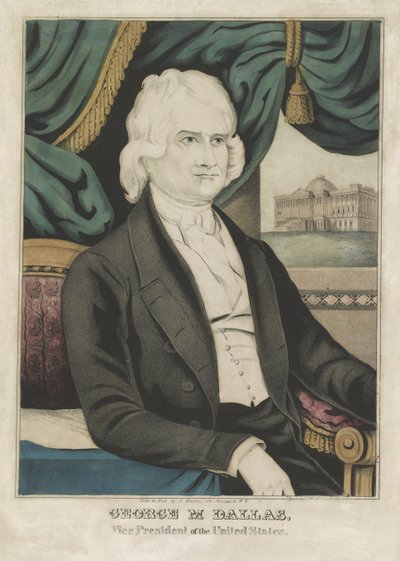 George M. Dallas, pub. 1844 (litografia a colori) da American School