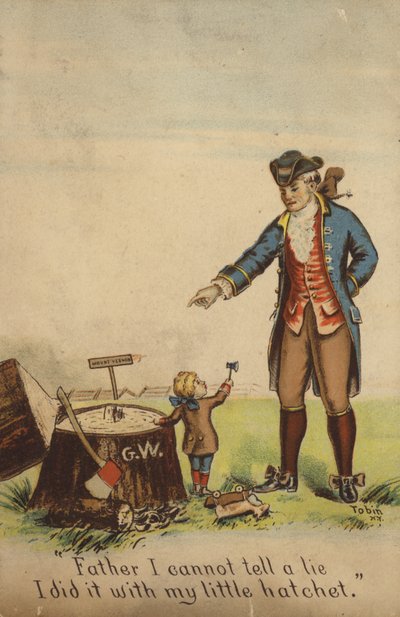 George Washington che confessa a suo padre da American School