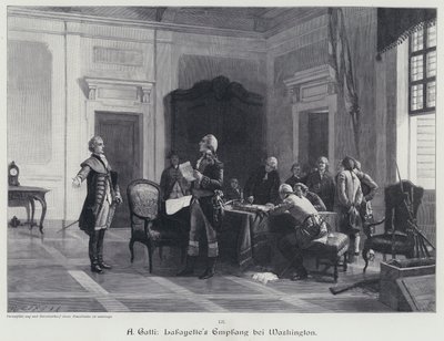George Washington accoglie il marchese de Lafayette da American School