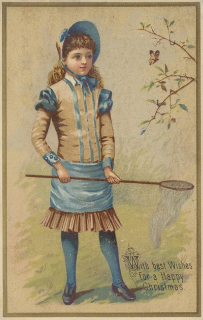 Ragazza che cattura una farfalla da American School
