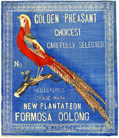 Golden Pheasant Choicest Carefully Select, No. Registered Trade Mark New Plantation Formosa Oolong da American School