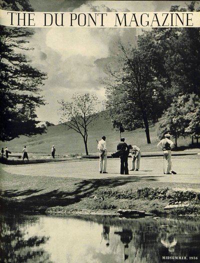 Golfisti, copertina della rivista DuPont, luglio-agosto 1936 da American School
