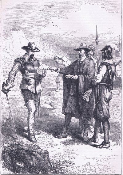Sbarco di Gorton (1646), illustrazione da Cassell