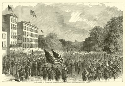 Grande parata a Washington, i veterani di Sherman che marciano lungo Pennsylvania Avenue, maggio 1865 da American School