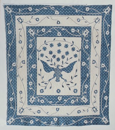 Grande sigillo degli Stati Uniti trapunta di Susan Strong, Maryland o Ohio, c.1830 da American School