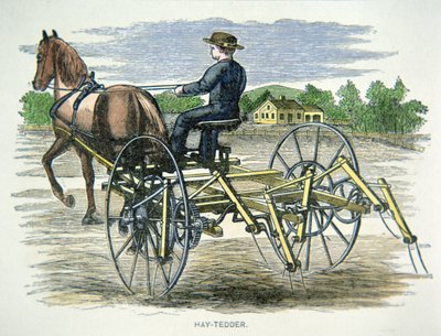 Macchina agricola per la fienagione, c.1880 da American School
