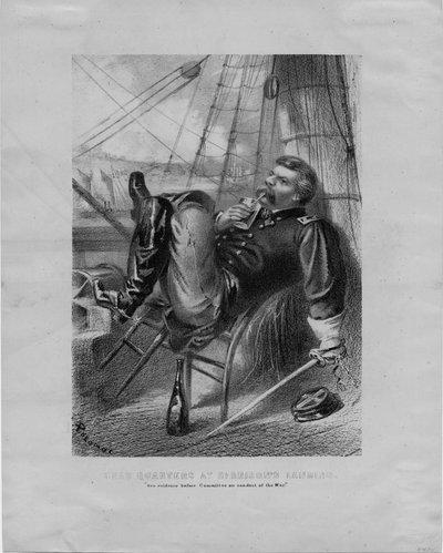 Quartier generale a Harrisons Landing: Vedi prove davanti al Comitato sulla Condotta della Guerra, firmato Potomac, c.1862 da American School