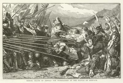 Morte eroica di Arnold von Winkelried alla battaglia di Sempach da American School