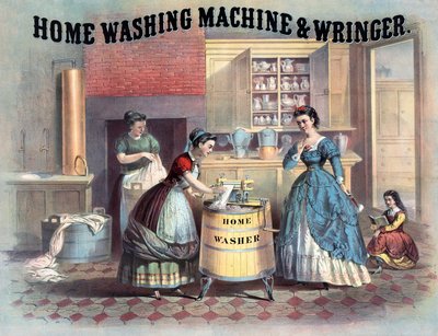 Lavatrice e strizzatore domestico, c.1869 da American School