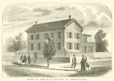 Casa di Abramo Lincoln a Springfield (incisione) da American School