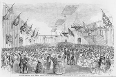 Ball inaugurale, stampato in Frank Leslies Illustrated Newspaper, 21 marzo 1857 da American School