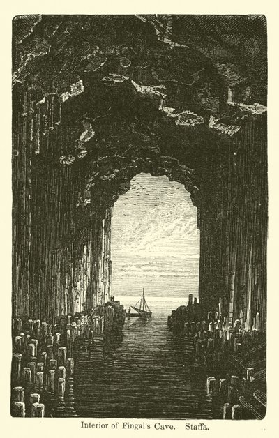 Interno della Grotta di Fingal, Staffa da American School