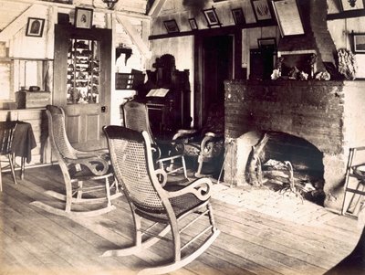 Interno di una baracca americana, c.1880 da American School