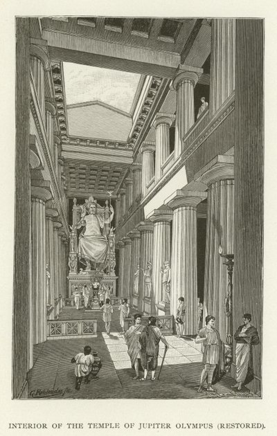 Interno del Tempio di Giove Olimpo, restaurato da American School