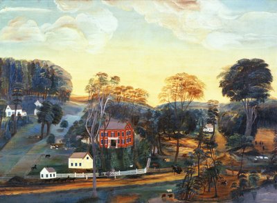 Fattoria e miniera di Isaac Powers, 1800 circa (olio su tela) da American School