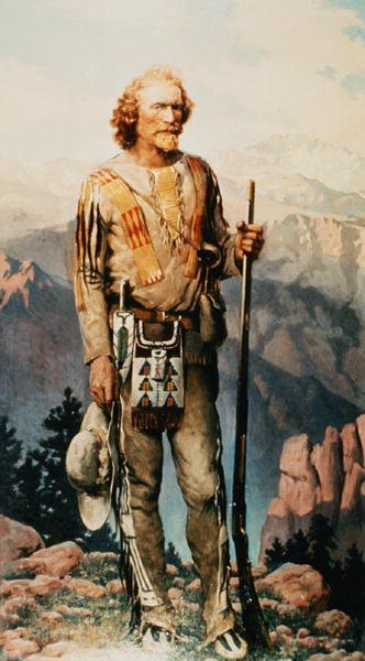 Jim Baker (1818-98) (litografia a colori) da American School