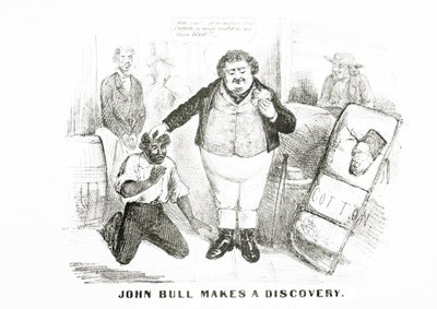 John Bull fa una scoperta (litografia) da American School