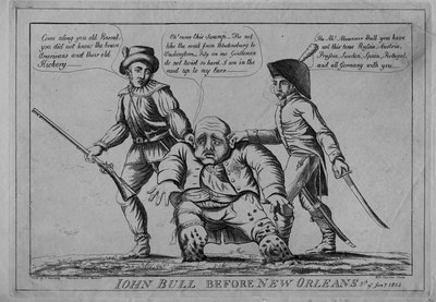 John Bull davanti a New Orleans, 1815 da American School