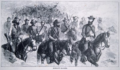 I razziatori di John Hunt Morgan (1825-64) da American School