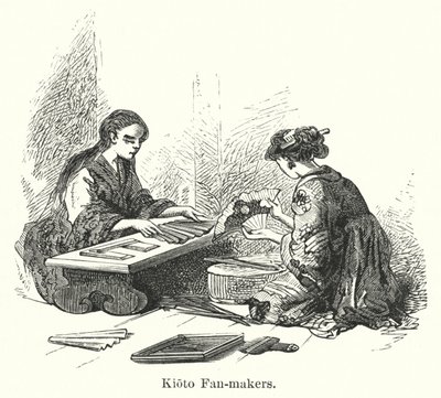 Fabbricanti di ventagli di Kioto (incisione) da American School