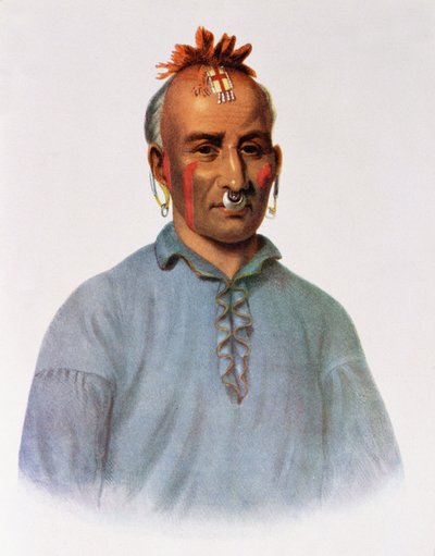 Kish-Kal-Wa, un Capo Shawnee, illustrazione da 