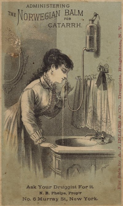 Signora che cura la catarro da American School