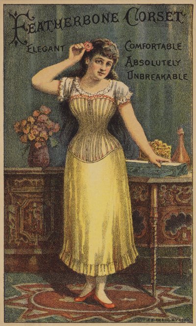 Signora con corsetto giallo da American School
