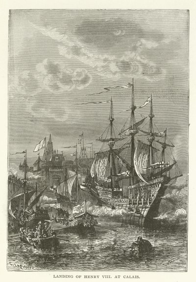 Sbarco di Enrico VIII a Calais da American School