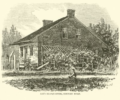 Quartier generale di Lee, Seminary Ridge, luglio 1863 da American School