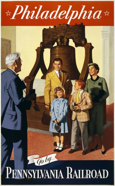 Poster di viaggio della Campana della Libertà da American School