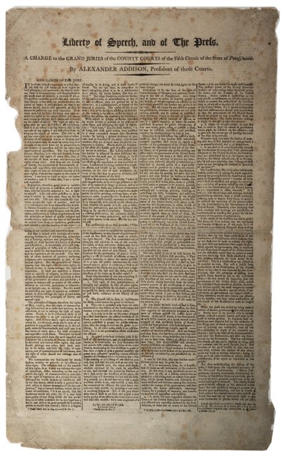 Libertà di parola e di stampa, gennaio 1799 da American School