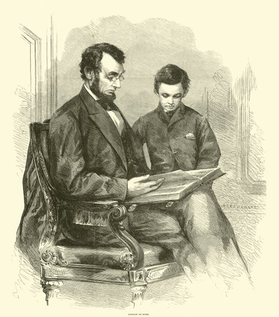 Lincoln a casa, aprile 1865 da American School