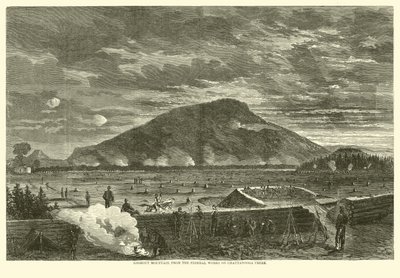 Lookout Mountain, dalle opere federali su Chattanooga Creek, novembre 1863 da American School