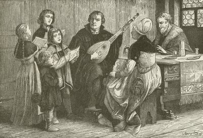 Lutero in mezzo alla sua famiglia da American School