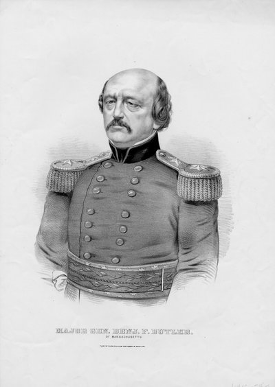 Mag. Gen. Benj. F. Butler del Massachusetts, pub. da Currier & Ives, c.1860 da American School