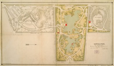 Mappa del Garfield Park, Chicago, Illinois da American School