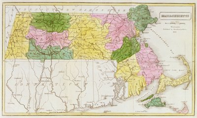 Mappa del Massachusetts, da 