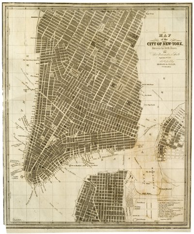 Mappa della città di New York [a Manhattan, fino alla 36ª strada] da American School