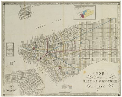 Mappa della città di New York da American School