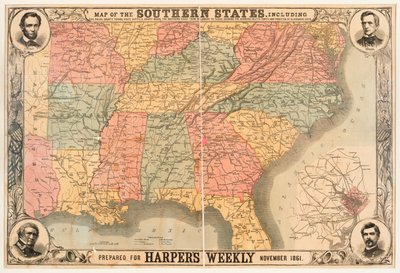 Mappa degli Stati del Sud da American School