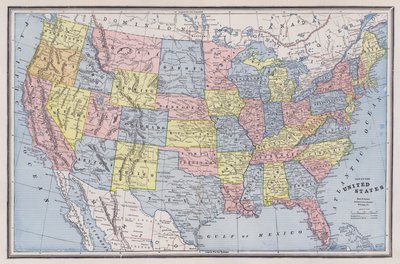 Mappa degli Stati Uniti da American School