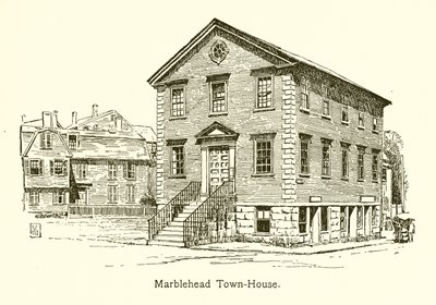 Casa comunale di Marblehead (incisione) da American School