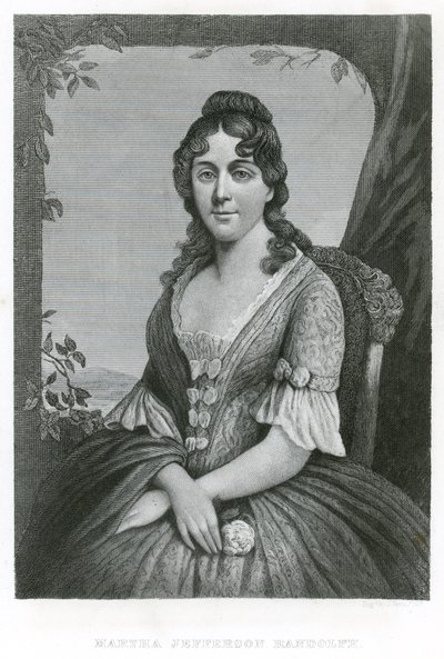 Martha Jefferson Randolph (incisione) da American School