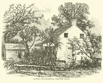 Quartier generale di Meade, Cemetery Ridge, luglio 1863 da American School