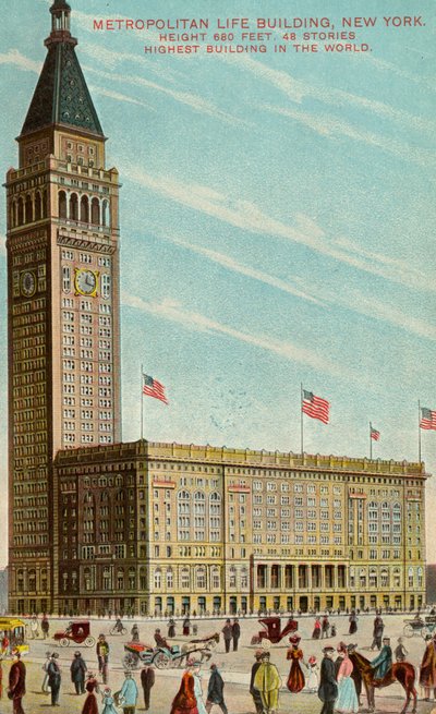 Metropolitan Life Building, New York, c.1909-13 da American School
