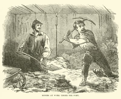 Minatori al lavoro sotto il forte, giugno 1863 da American School