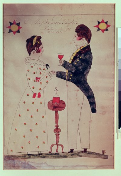 Miss Francis Taylor e fidanzato, 1831 da American School