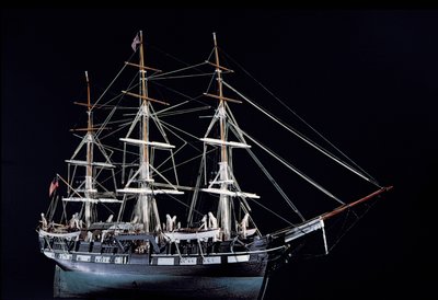 Modello di una nave baleniera del XVIII secolo da American School