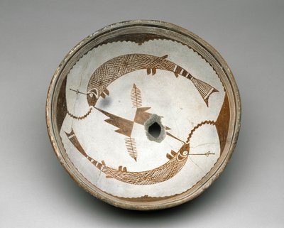 Ciotola Mogollon con due pesci agganciati, stile II, 1025-1150 da American School