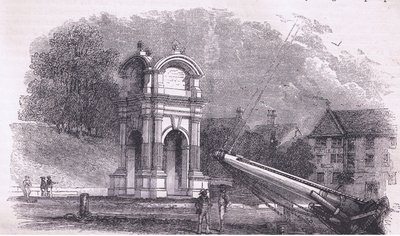 Monumento a New Plymouth per segnare il sito dello sbarco dei Padri Pellegrini, illustrazione da Cassell
